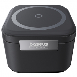 2w1 Ładowarka bezprzewodowa 20W MagSafe Qi z rozwijanym kablem USB-C czarna